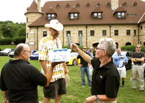Dave Buchko knows what BMW keys feel like. Craig Fitzgerald (silly hat) and Roger Parent keep him honest.