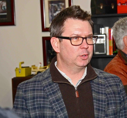 Kyle Bazemore, Infiniti’s Senior Manager for US Communications, at the Automotion garage on December 10.