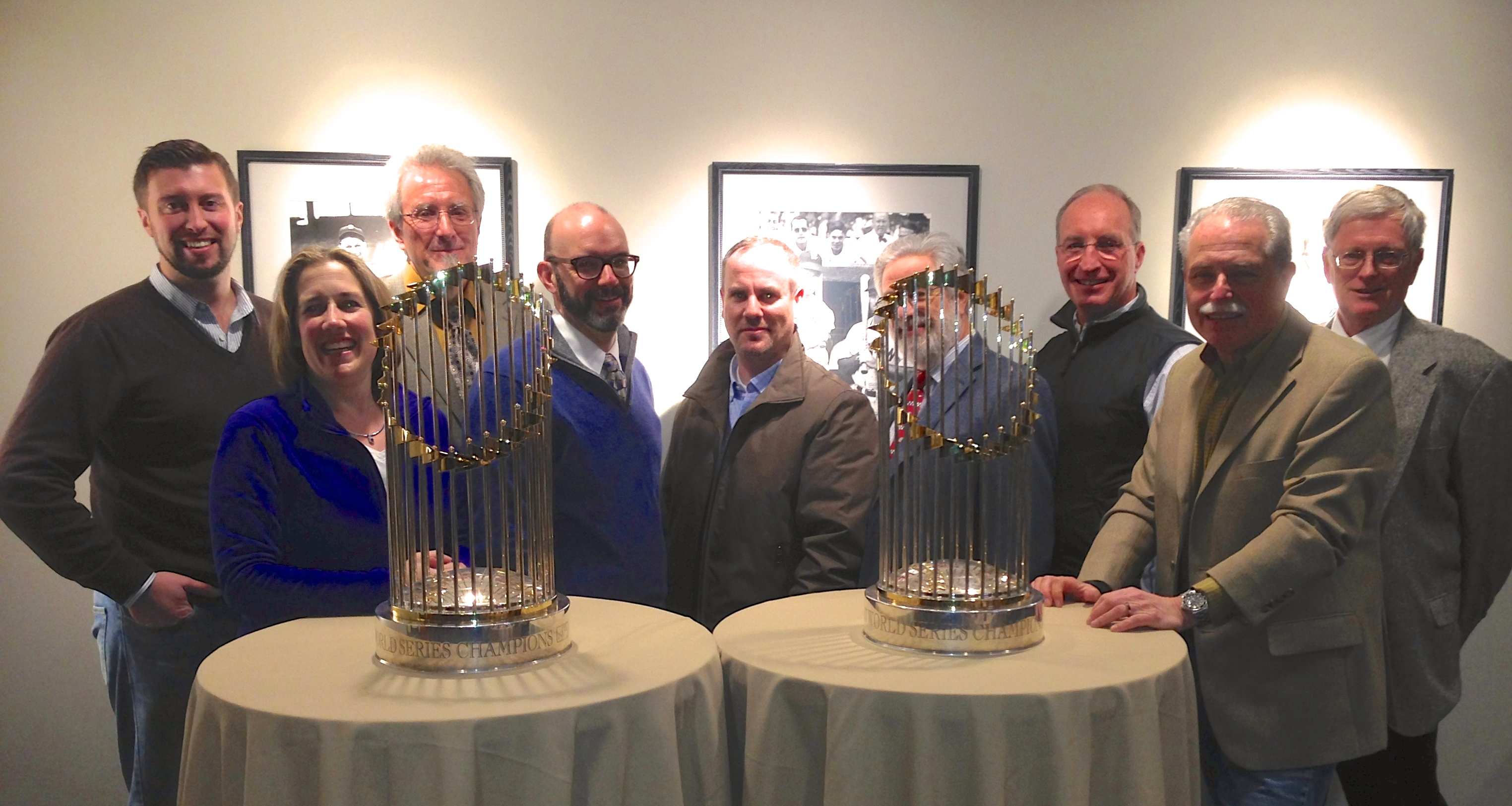 Courtesy once again of the Ford Motor Company, NEMPA members gathered on Thursday evening (January 16) for the traditional Boston auto show dinner in John Henry’s suite at fabled Fenway Park. Shiny table decoration No. 3 was on tour somewhere in Red Sox Nation. 