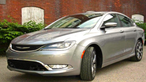 The grille and elongated Chrysler logo, with a light pipe around the headlights and LED fog lights (and taillights), are “the new face of Chrysler.”