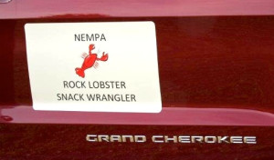 At the rest stop in New Hampshire there were snacks and cold drinks, courtesy of Chrysler’s Lisa Barrow and the ‘Snack Wrangler’ EcoDiesel Grand Cherokee she furnished as a support vehicle.