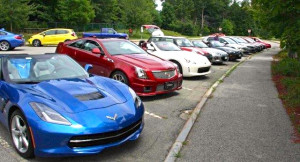 Early at the rest stop in New Hampshire, before the entire fleet arrived and tourists descended with their camera smartphones.