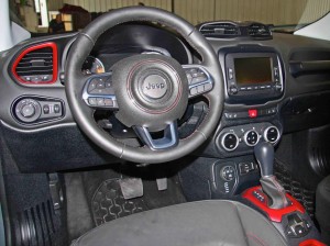 The nine-speed-automatic Renegade’s front office