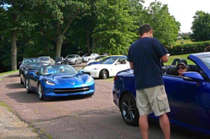 With keys drawn and drivers and passengers paired up, cars began to exit the museum en route to the rest stop on I-95 in southern New Hampshire.