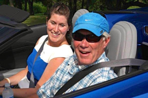 Tim Plouff (Ellsworth American, NEMPA) was very pleased to snag one of the Stingrays, plus Jessica Howell (Haartz) as his passenger.