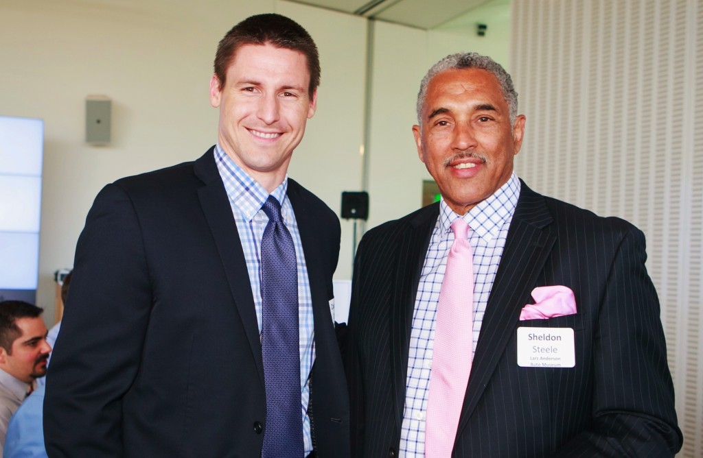 (Left to Right) Zachary Dollar of the Museum of Fine Arts, Boston and Sheldon Steele, executive director of the Larz Anderson Auto Museum selected and presented the Infiniti Q50 as this year’s Ritvo Design & Elegence Award.